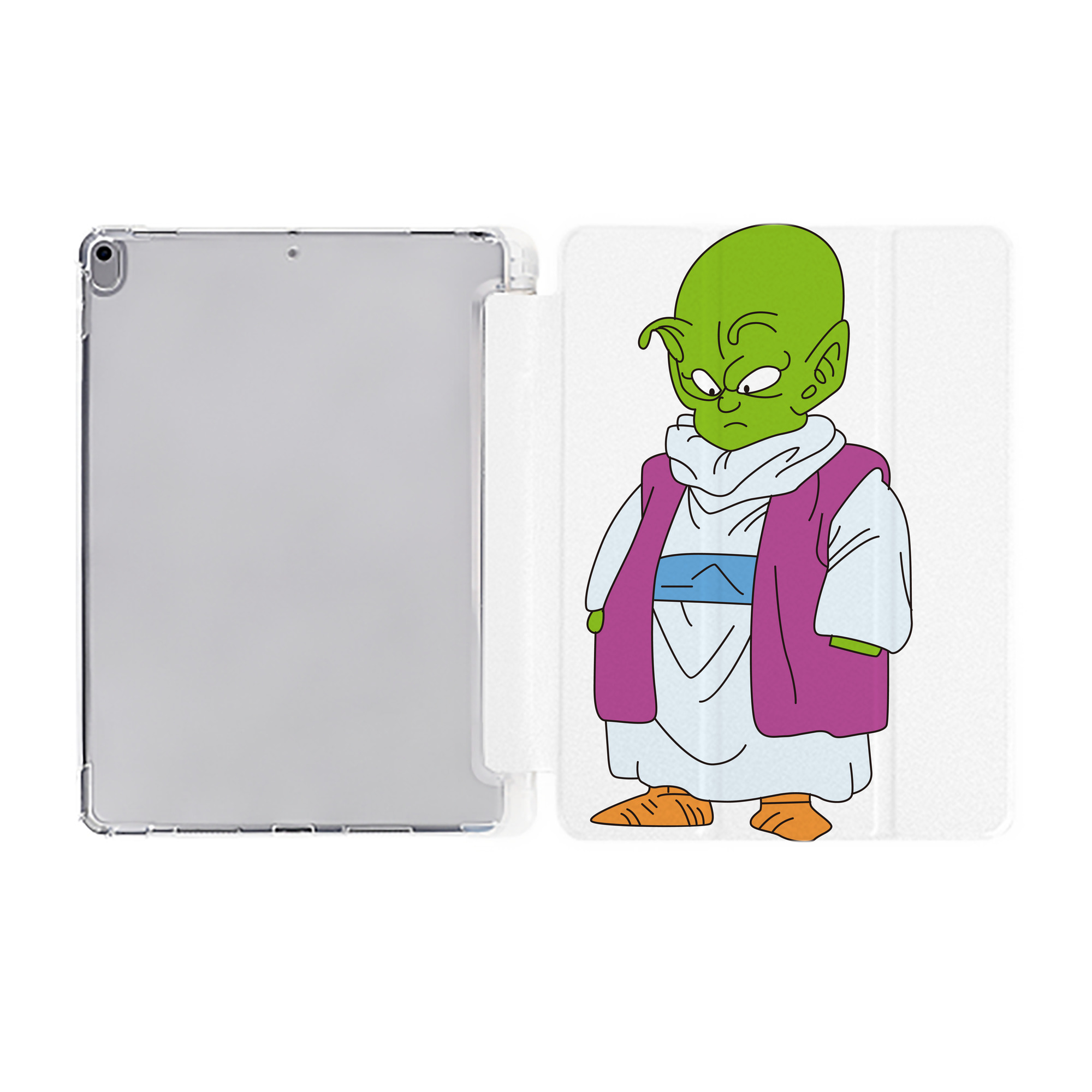 （画像用） ドラゴンボール ピッコロ DRAGON BALL Piccolo IPad ケース ペン収納付き 三つ折りスタンド PUレザー×シリコン 対応機種9.5/10.5/10.9インチ